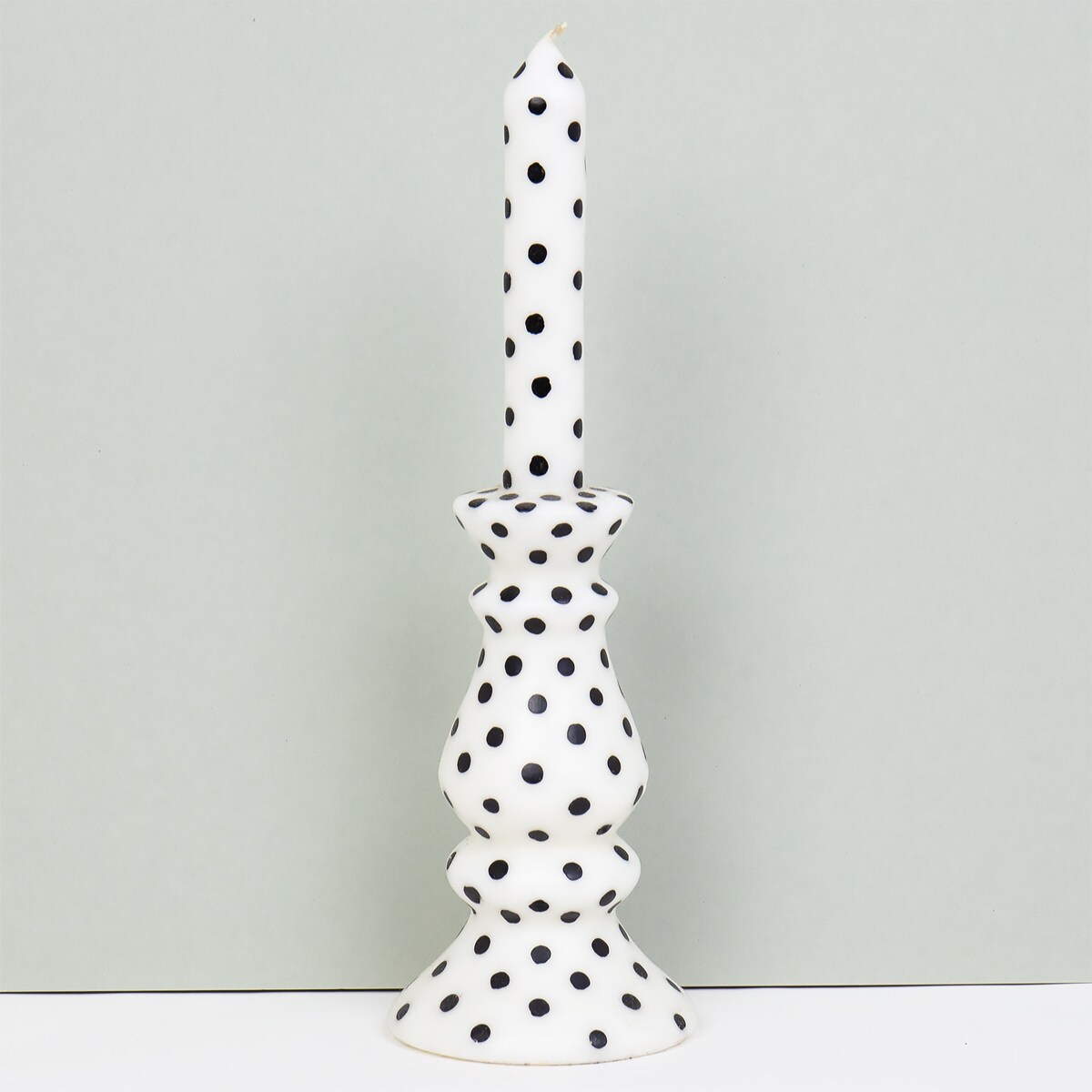 GLOW MINIDOT Candle, whi/bla