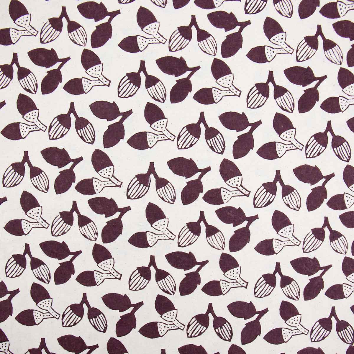 ACORN Fabric, white/brown