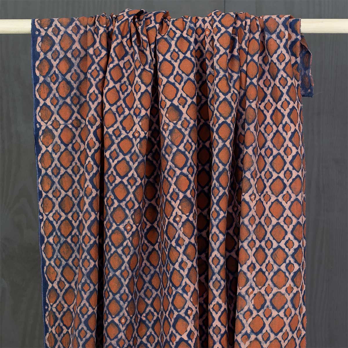 AJRAKH Ami Fabric, orange/pink/blue