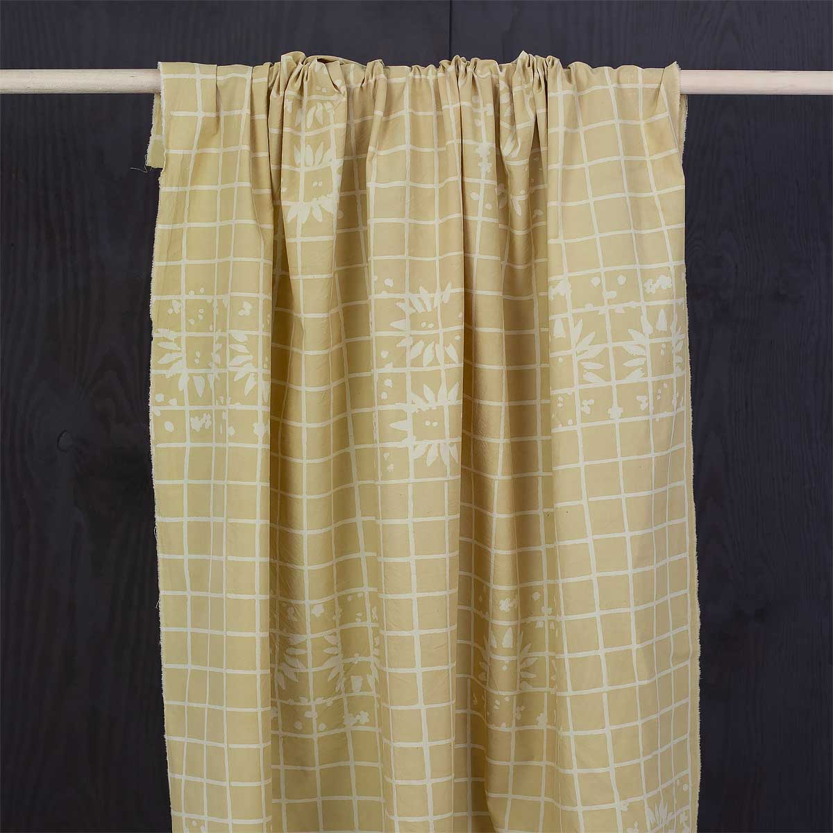 AJRAKH NADIA Fabric, yellow/vanilla