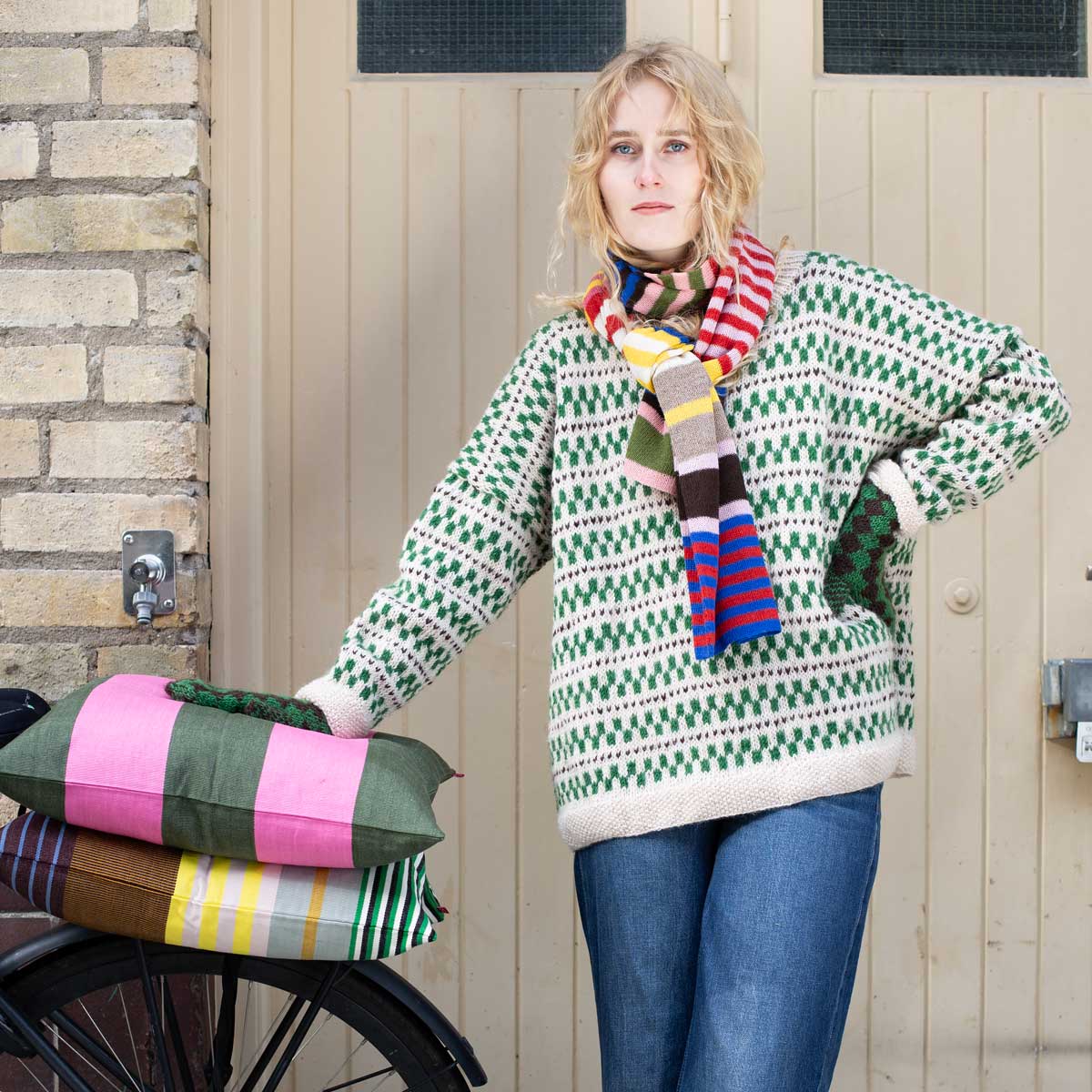 KNITS/25 Sweater, one size, green