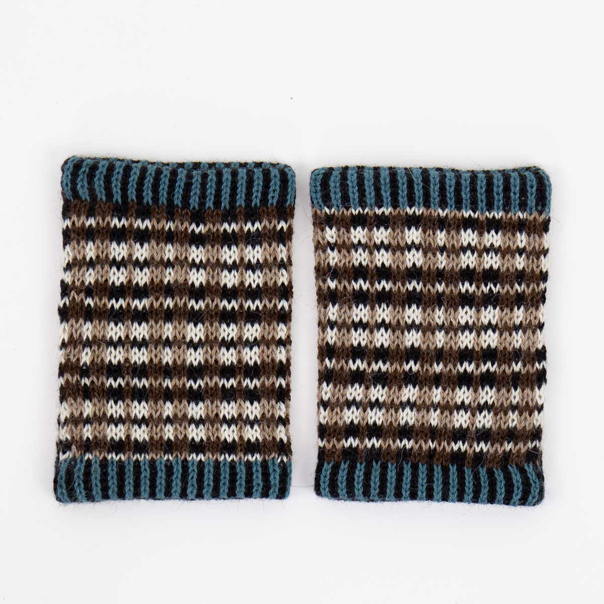 ALPACKA/23 Wristwarmers, grey/brown
