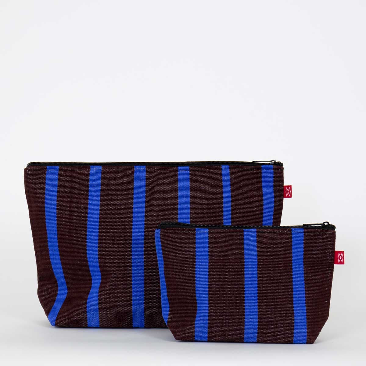 AMERICA Toiletry bag M, brown/blue