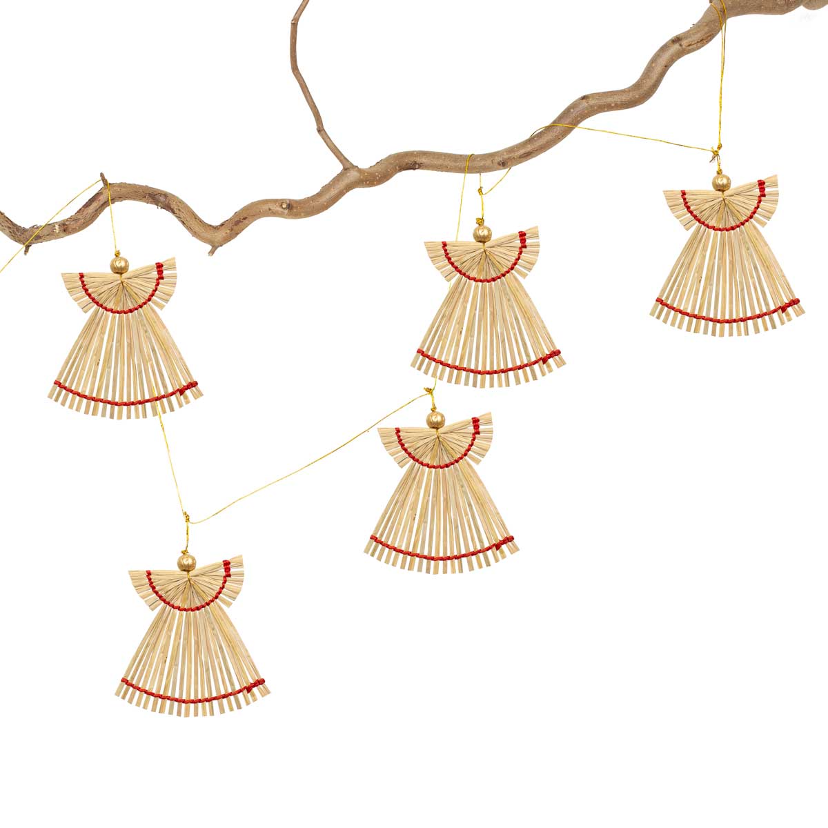 ANGEL BARISAL Garland, natural/red