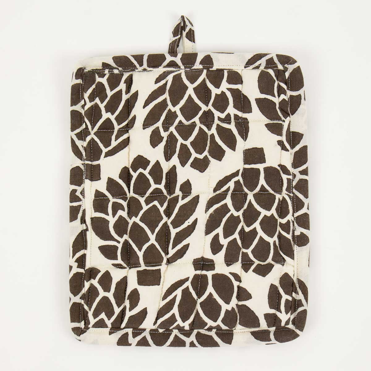 ARTICHOKE Potholder, offwhite/brown