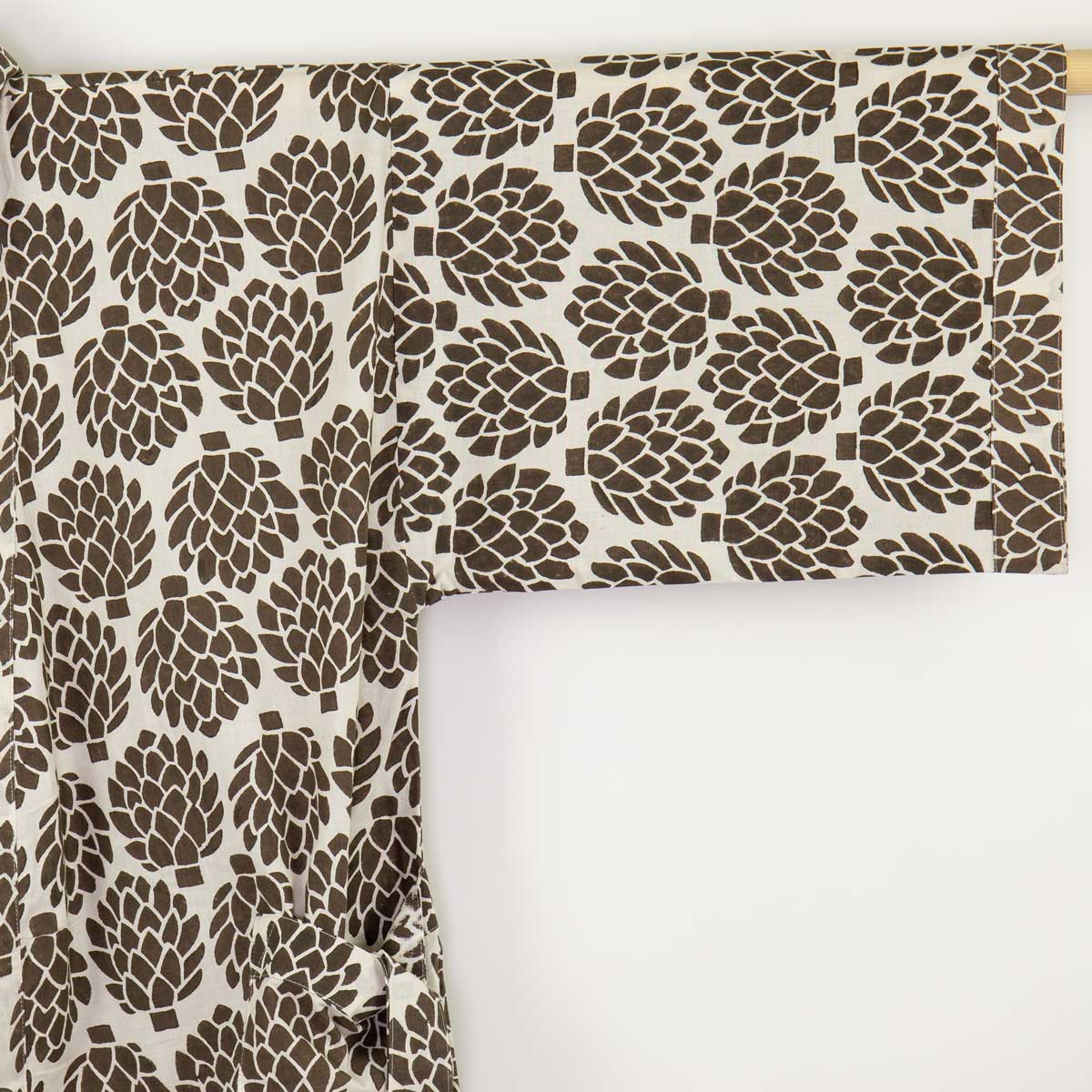 ARTICHOKE Kimono one size, white/brown