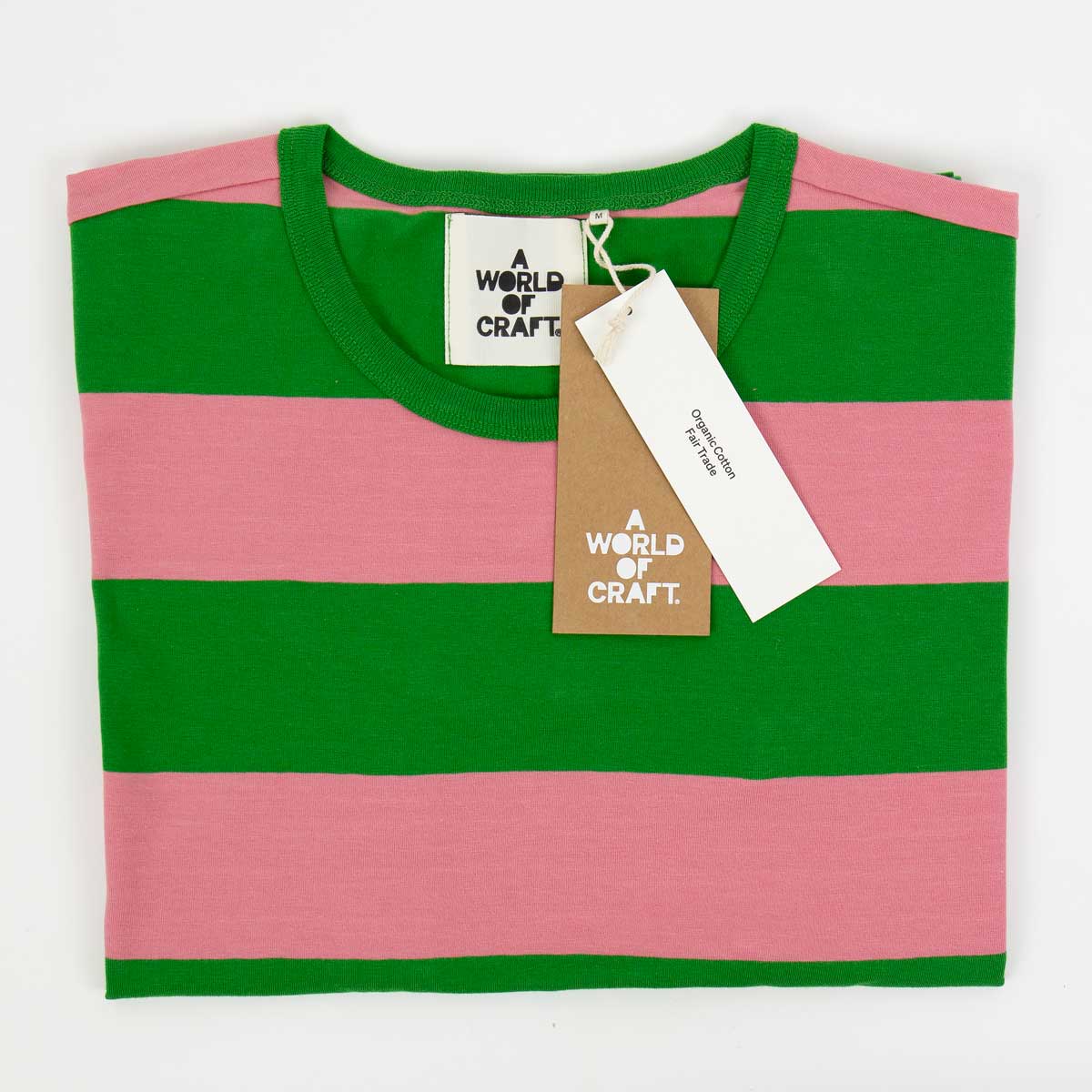 AWOC Dam T-shirt, kort ärm, rosa/grön