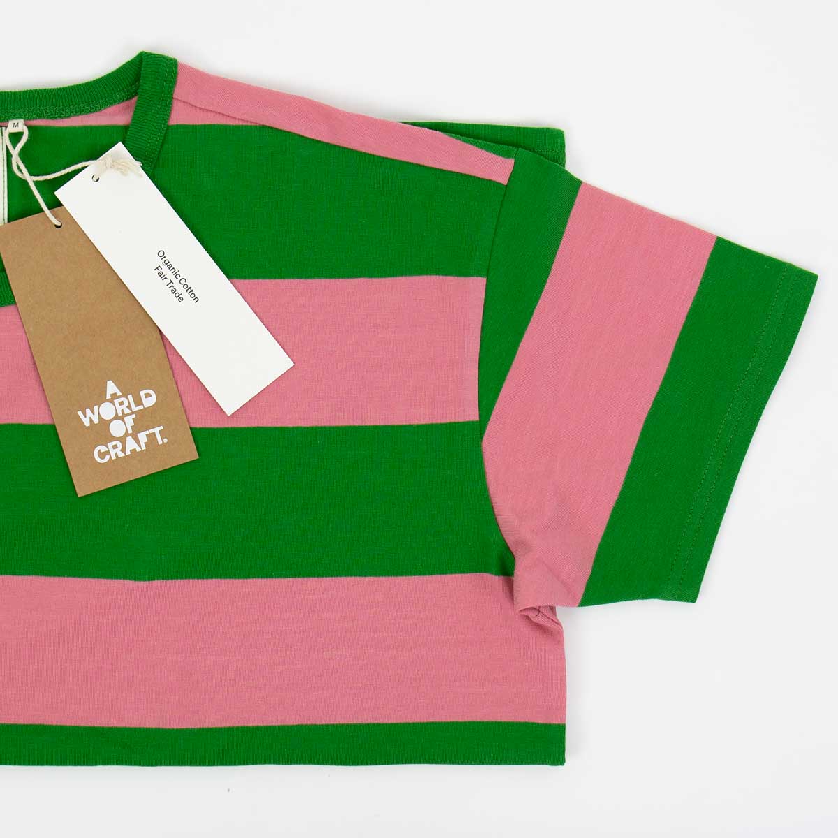 AWOC Dam T-shirt, kort ärm, rosa/grön