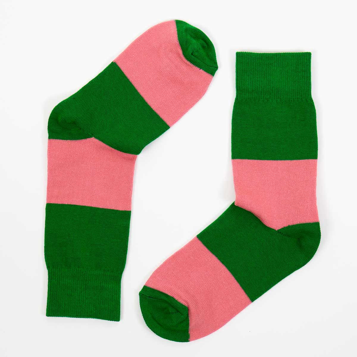 AWOC Strumpor, rosa/grön