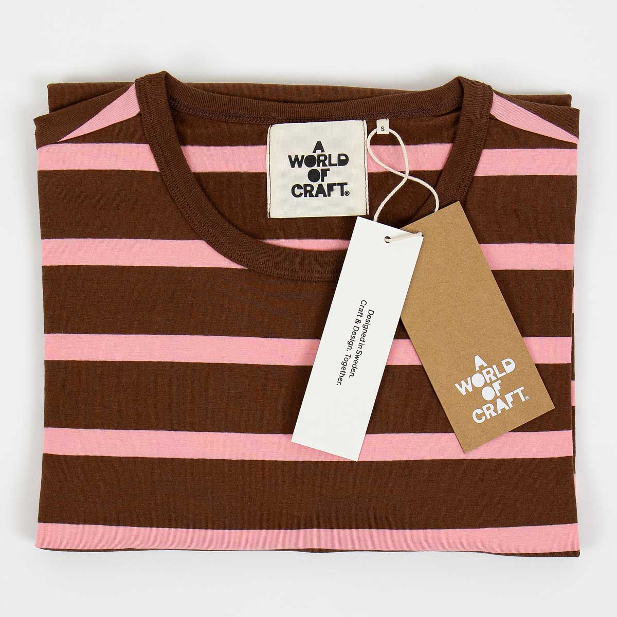 AWOC Woman T-shirt, long sleeve, brown/pink