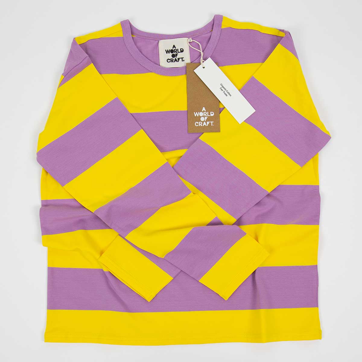 AWOC Woman T-shirt, long sleeve, yellow/lilac