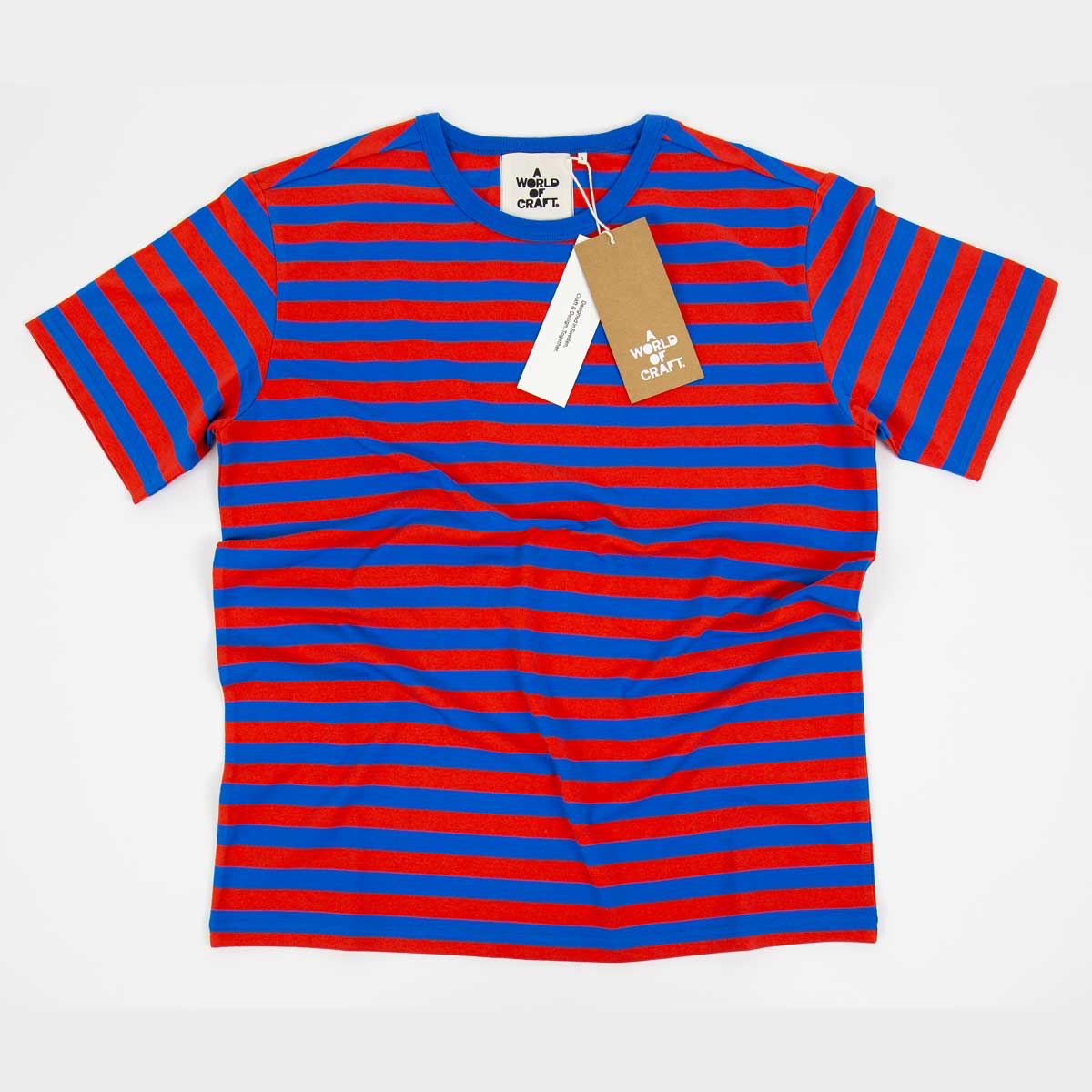 AWOC Herr T-shirt, kort ärm, röd/blå