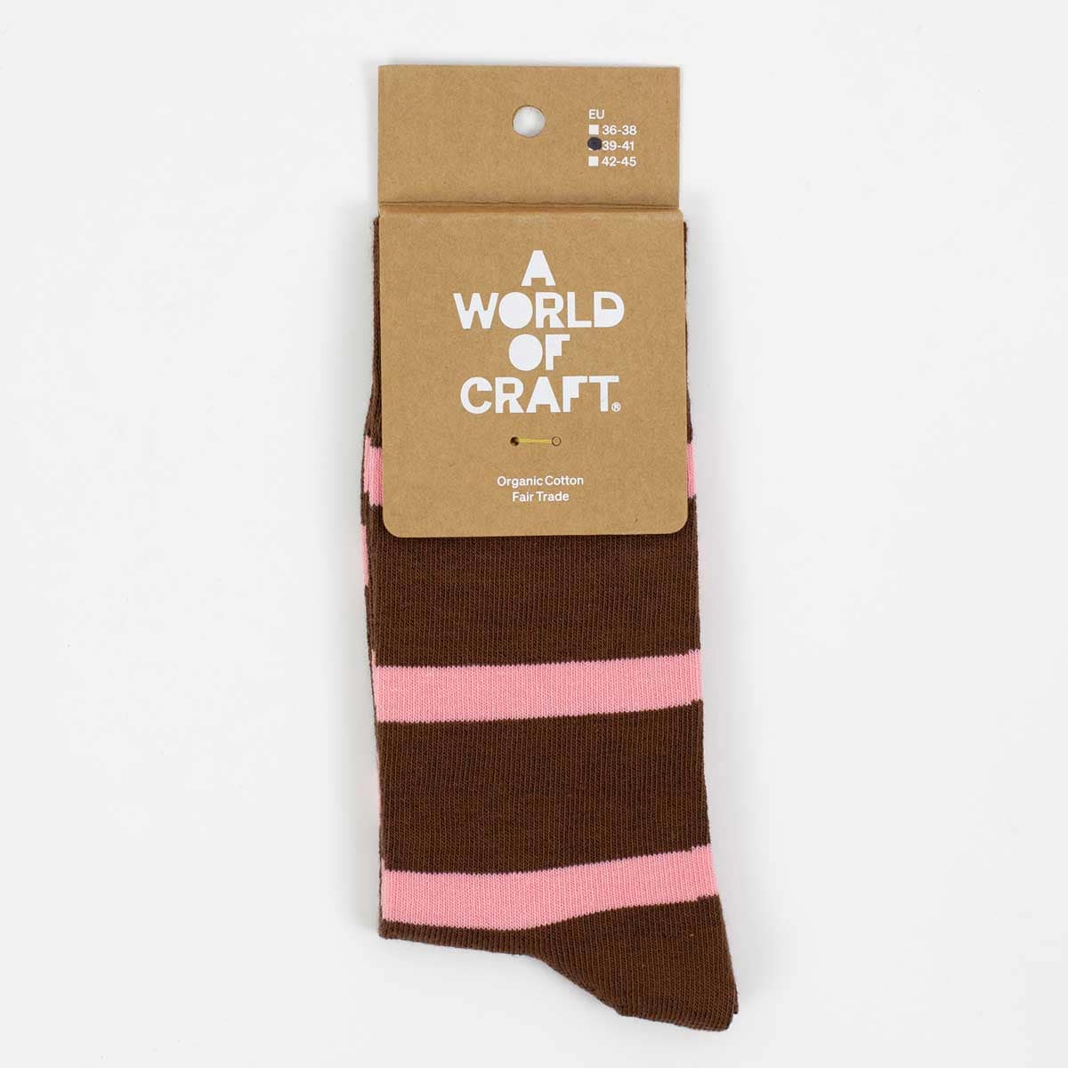 AWOC Socks, brown/pink