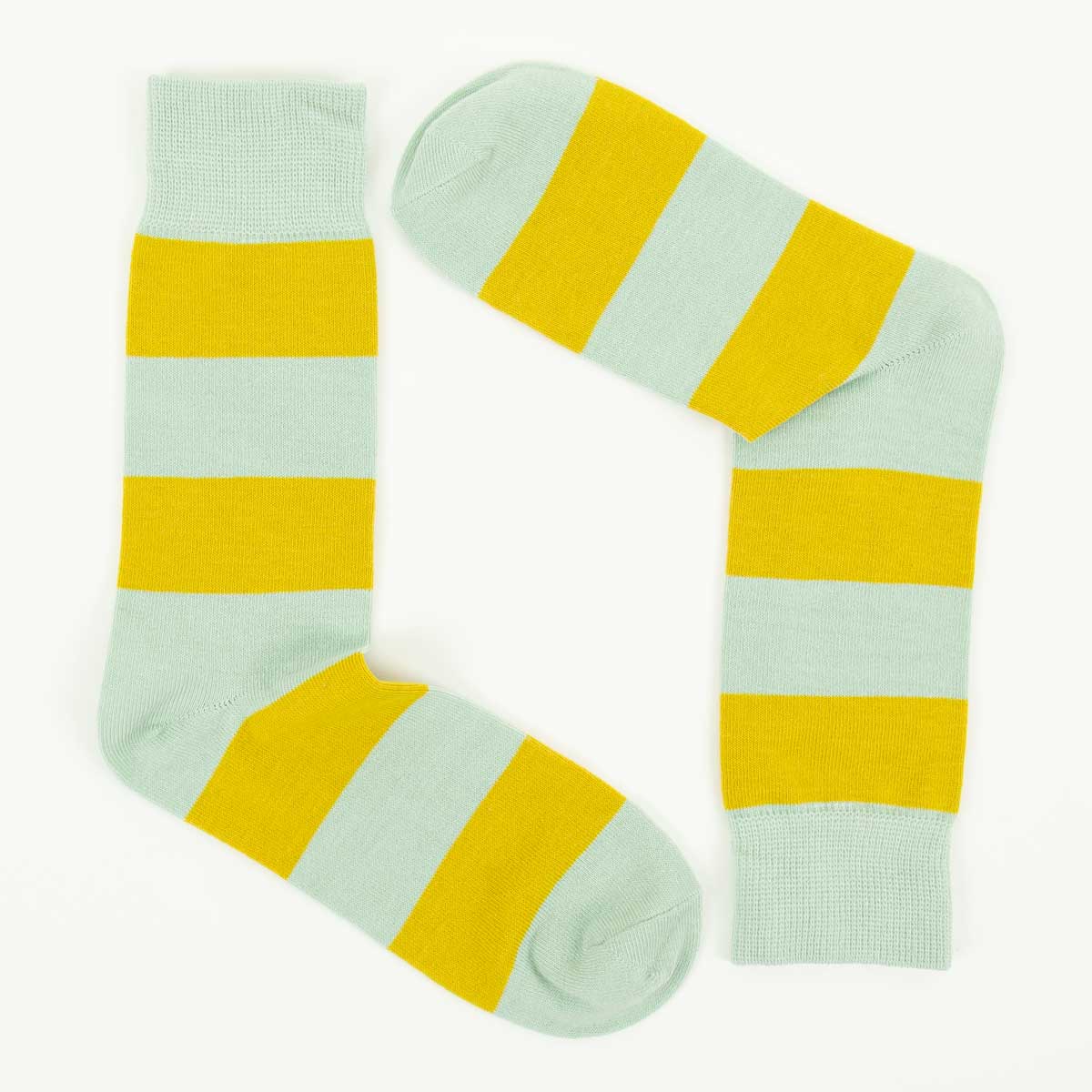AWOC Socks, mustard/turquoise