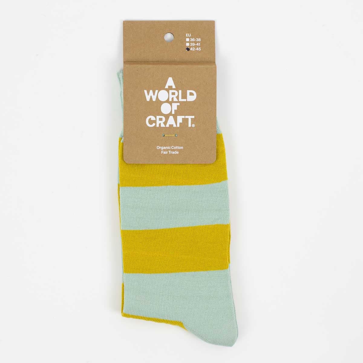 AWOC Socks, mustard/turquoise