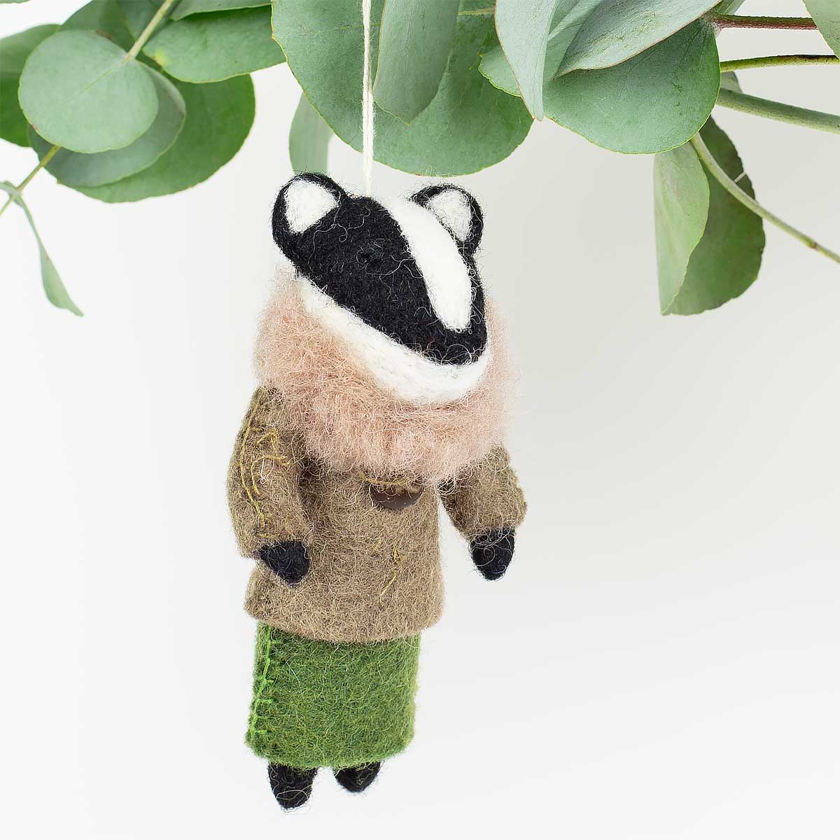 BADGER WITH COLLAR Julhänge