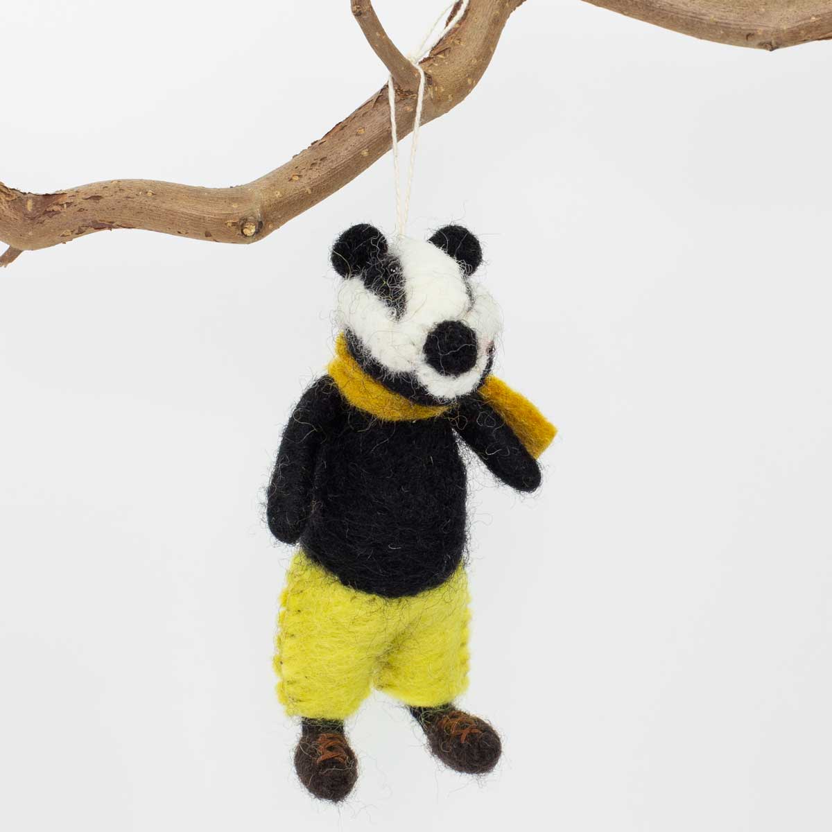 BBADGER W SCARF Christmas ornament