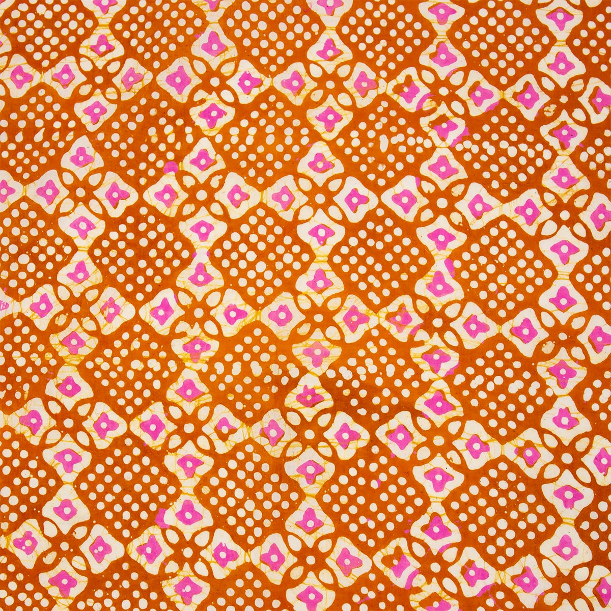 TILES BATIK Fabric 105 cm, orange