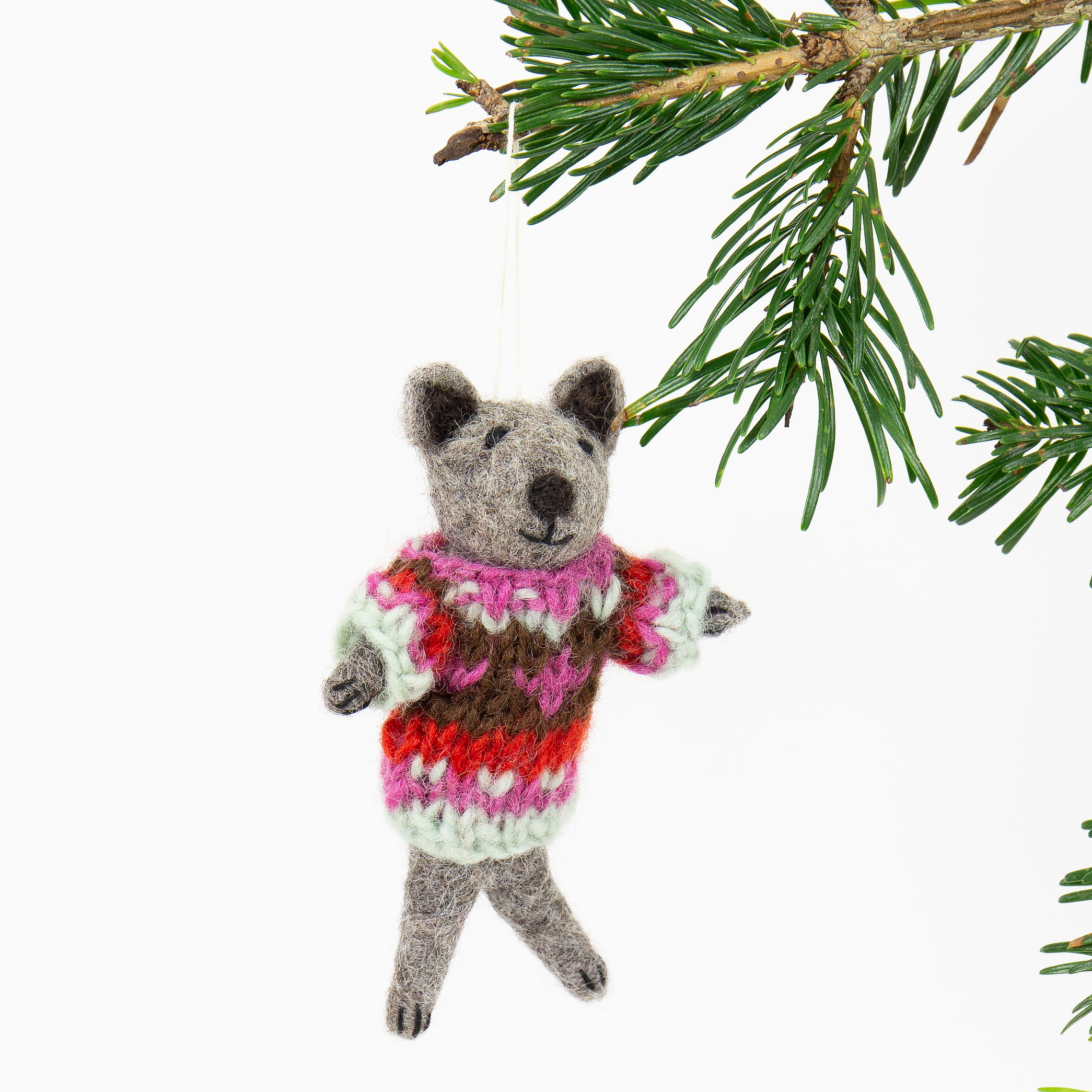 BEAR WITH KNITTED PULLOVER Ornament