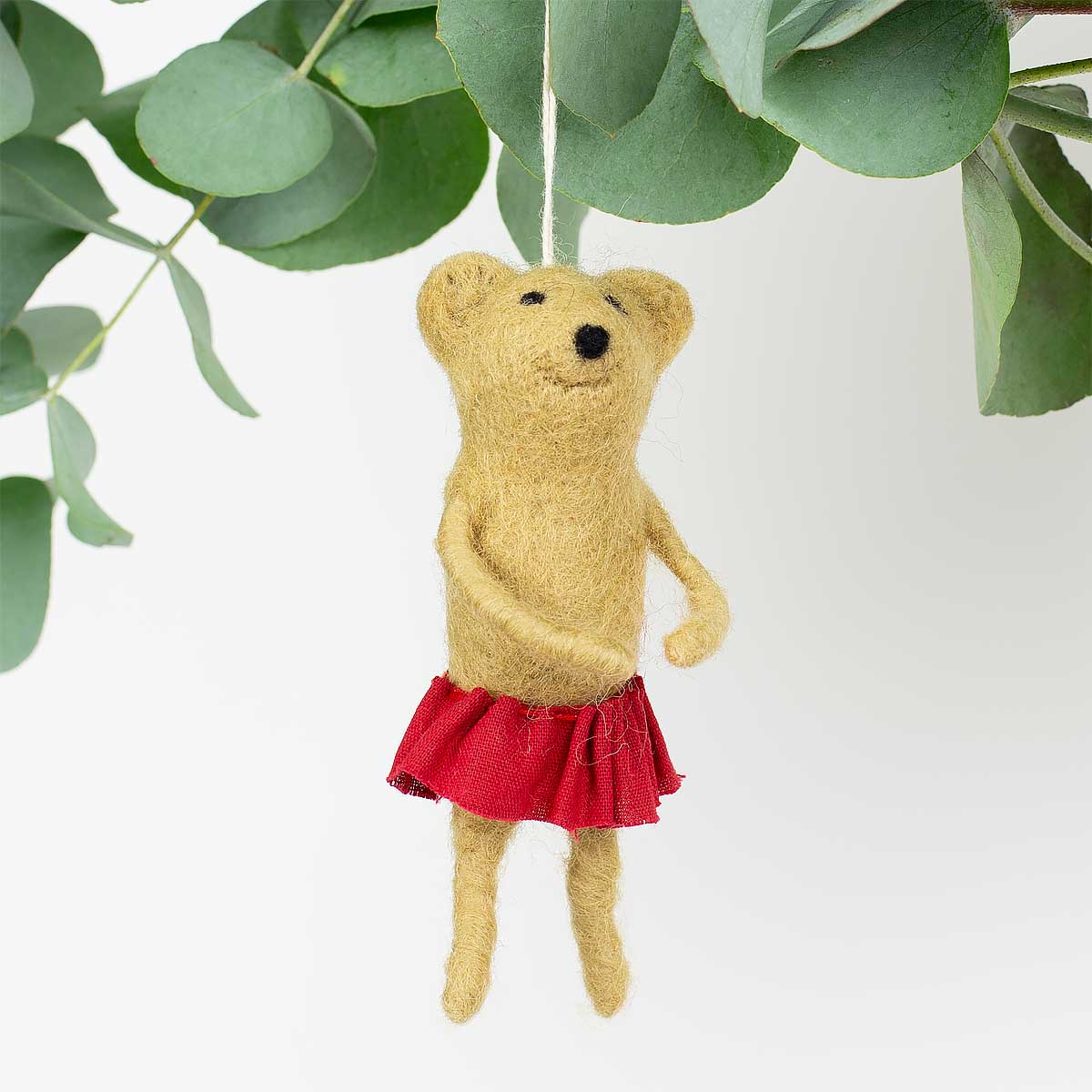 BEAR WITH RED SKIRT Julhänge