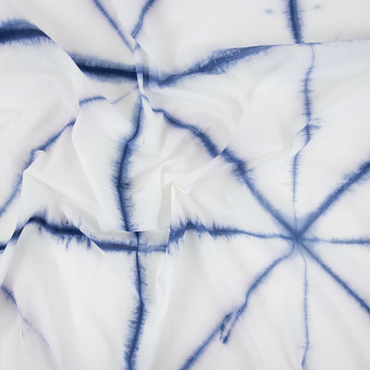 BIG STAR BATIK Fabric, white/blue
