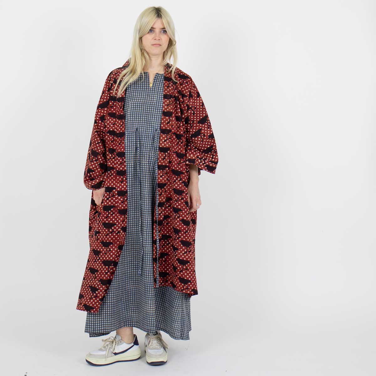 BIRDDOT Kimono, red/black