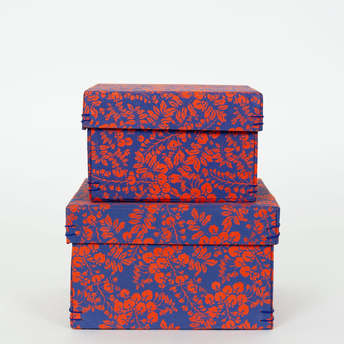BLOOM SQUARE Box 2-set, orange/blue