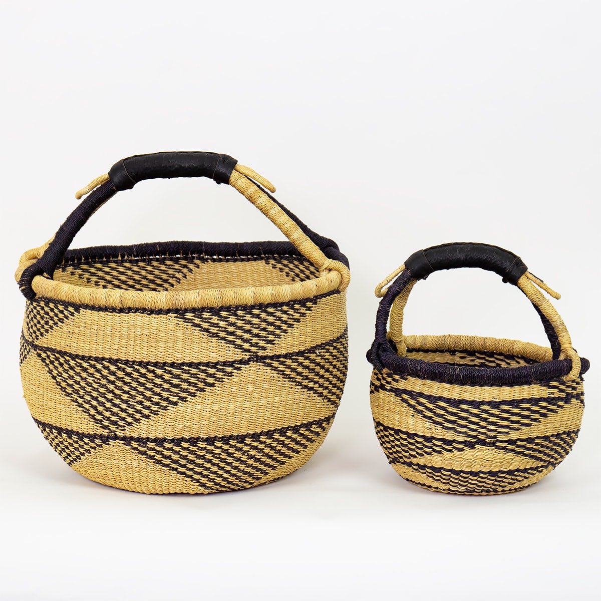 MINIBOLGA TRIANGLE Basket, natural/dark blue