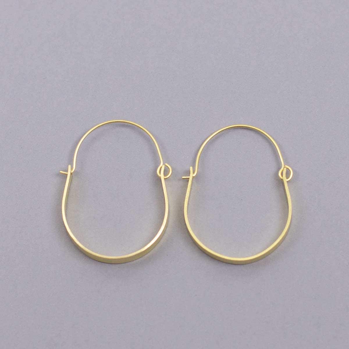 Brass Flat Ring, Earrings