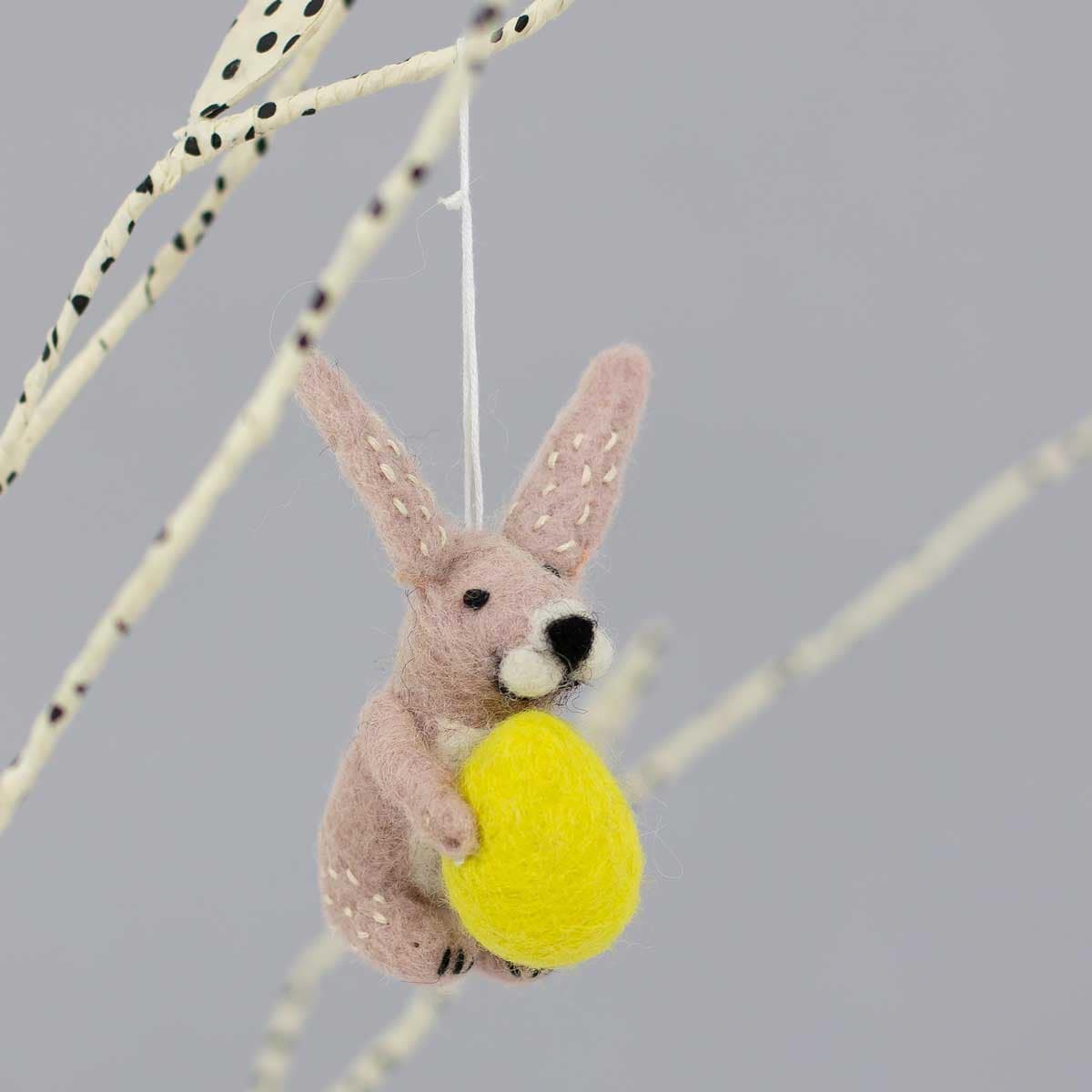 BUNNY WITH EGG Easter ornament
