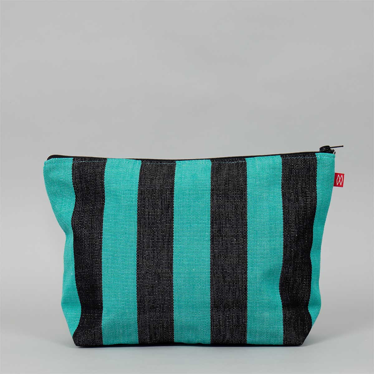 CARLA Toiletry bag M, black/turquoise