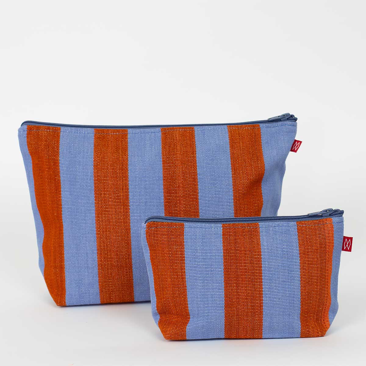 CARLA Toiletry bag M, blue/brown