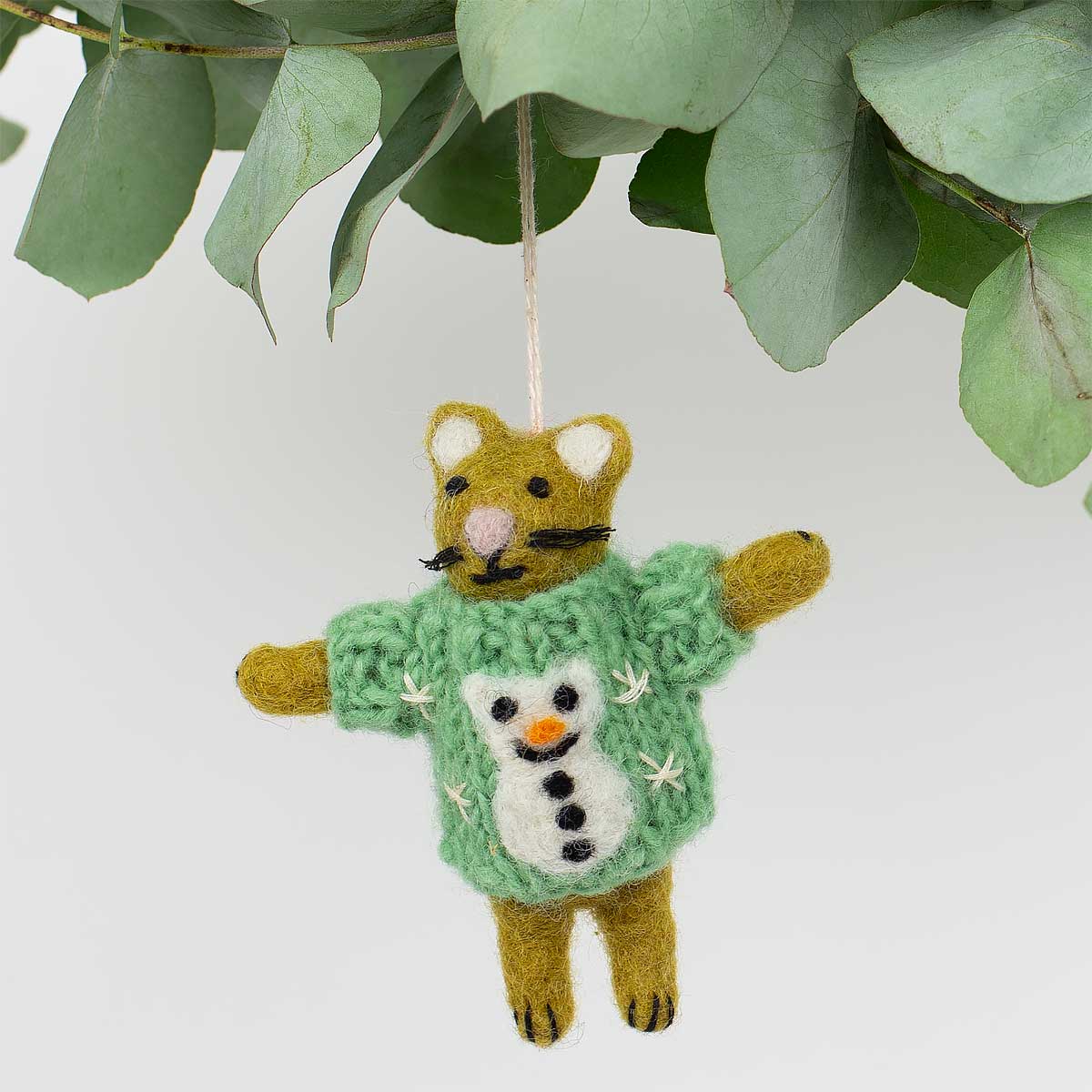 CAT W SNOWMAN SWEATER Julhänge