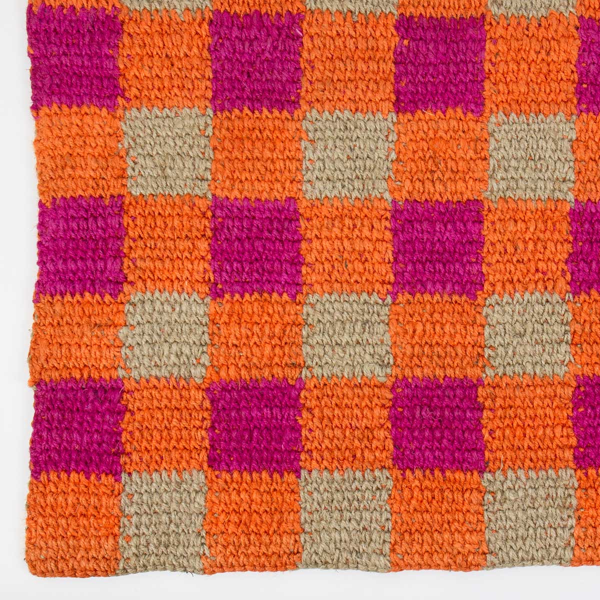CHESS Door mat 50x75, orange/pink