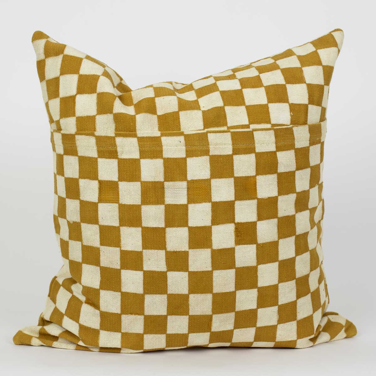 CHESS kuddfodral 50x50, senap/vit