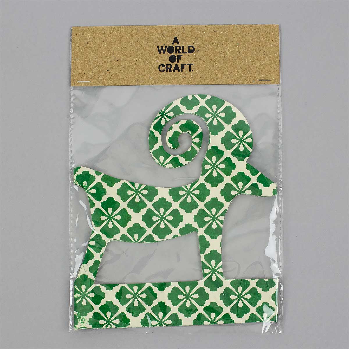 CHRISTMAS GOAT Dekoration, vit/grön