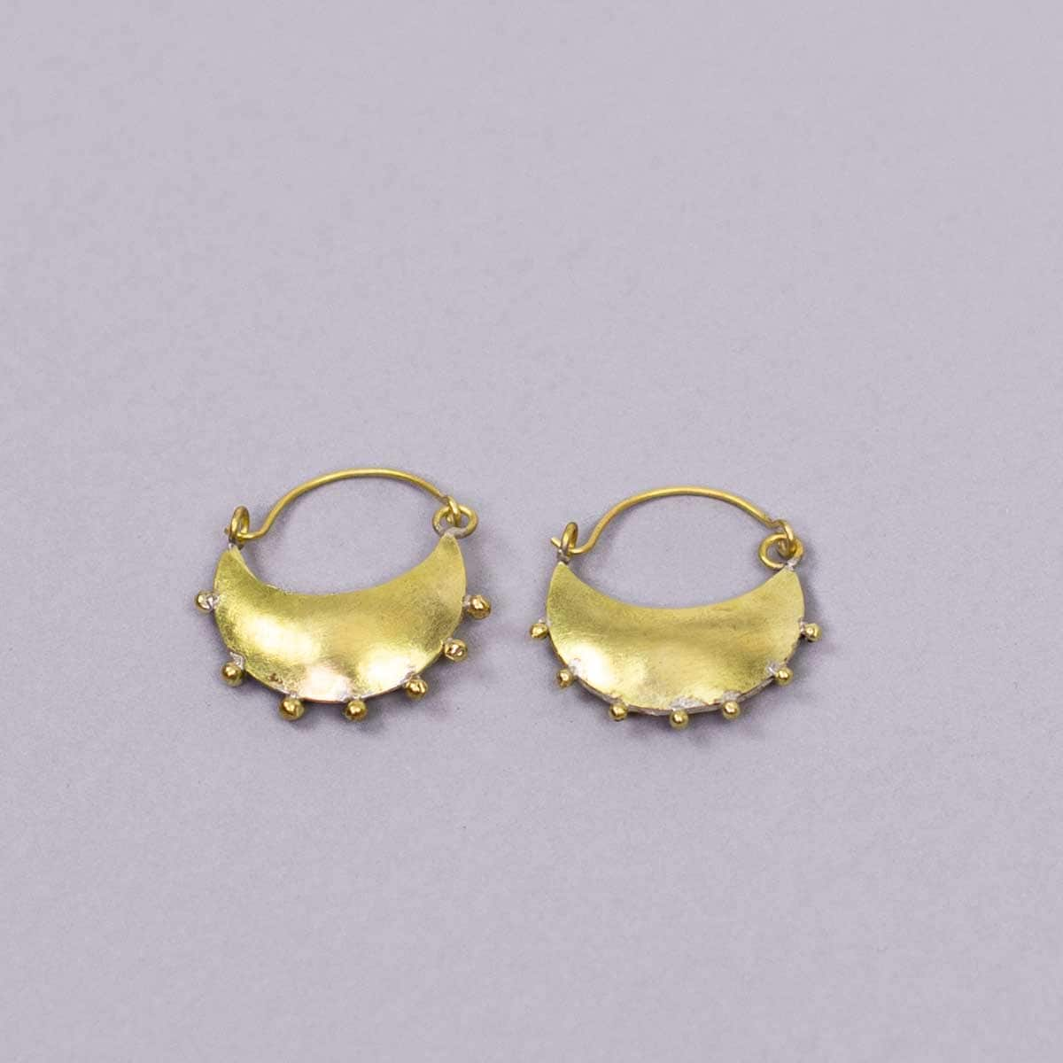 BRASS CREOLE Earrings, brass