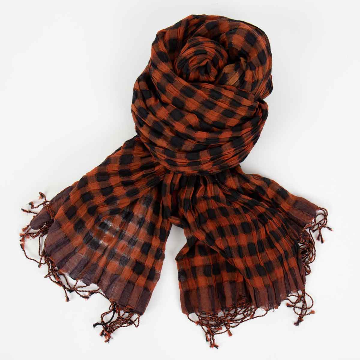 CRISS CROSS Scarf, black/orange