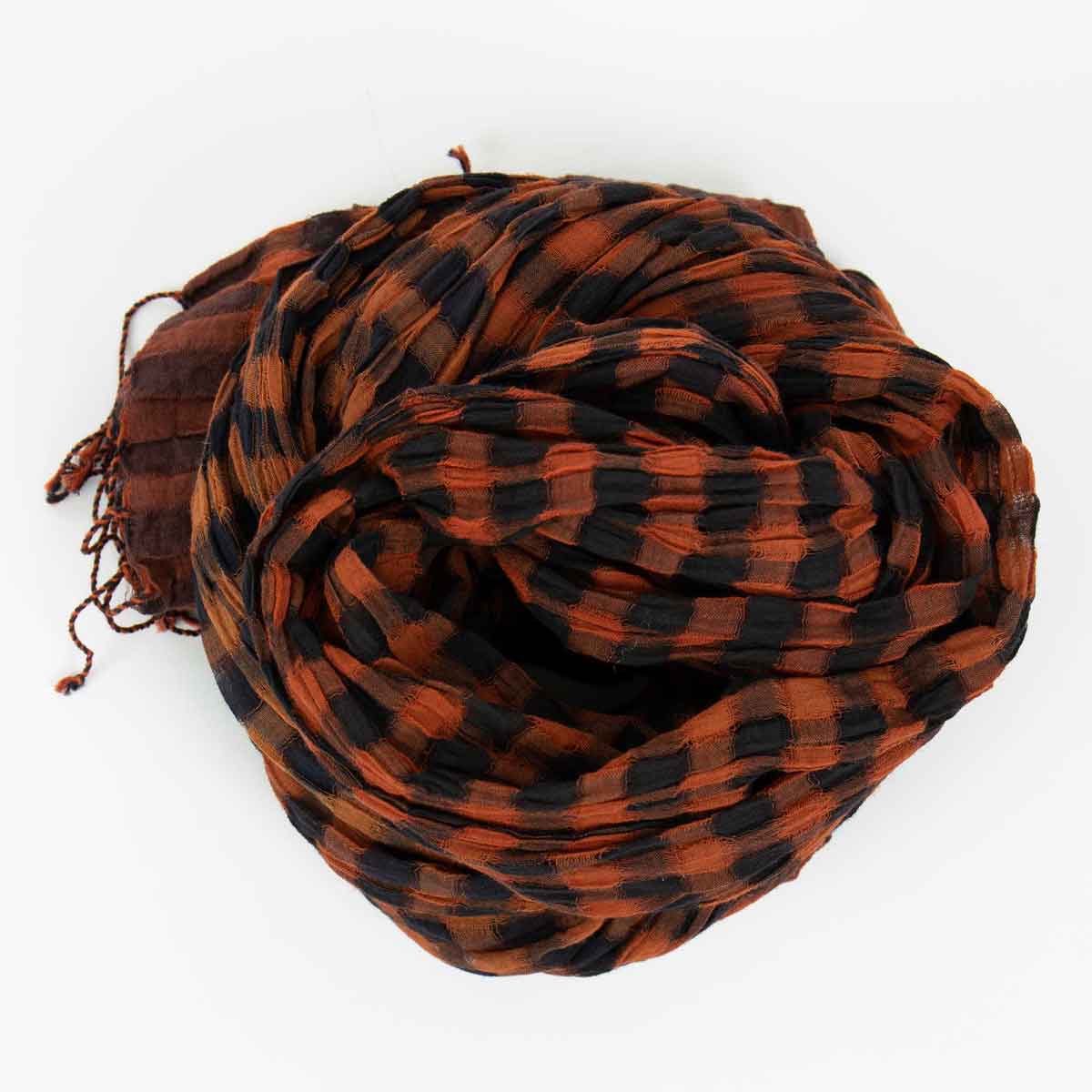 CRISS CROSS Scarf, black/orange