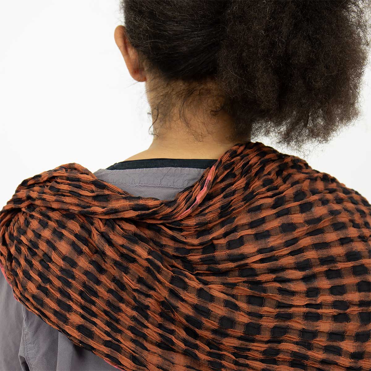 CRISS CROSS Scarf, black/orange