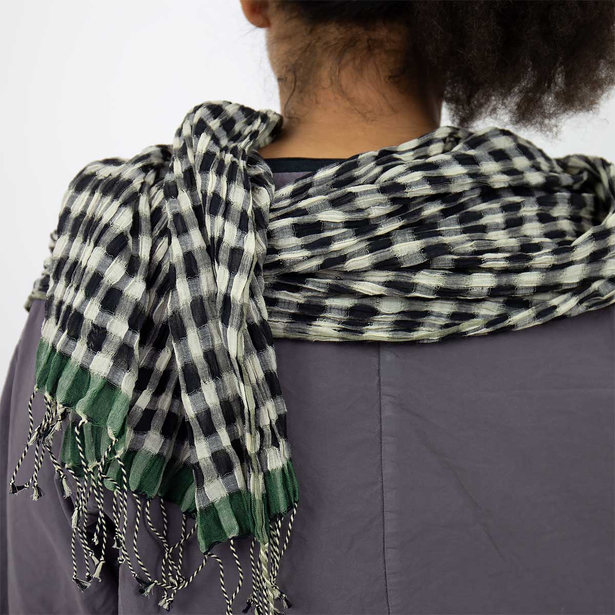 CRISS CROSS Sjal, svart/vit