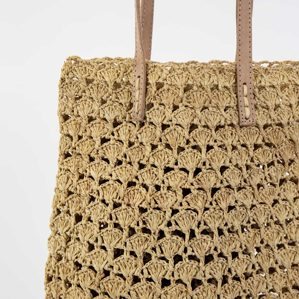 CROCHET Väska, natur