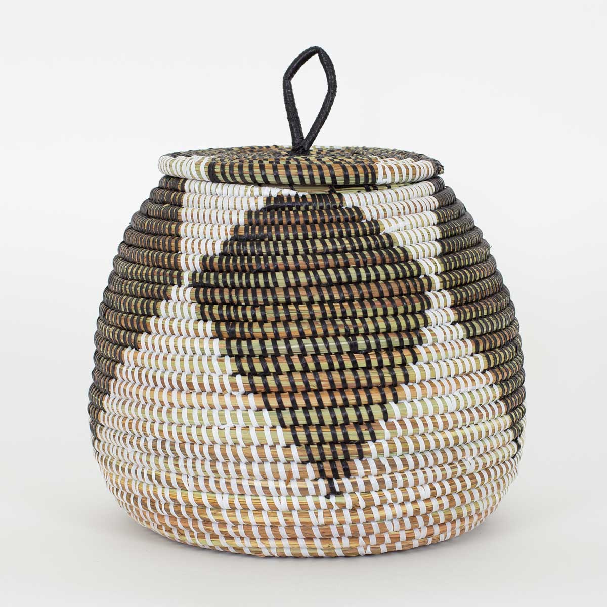 CUMBA Jewellery basket M, whi/bla