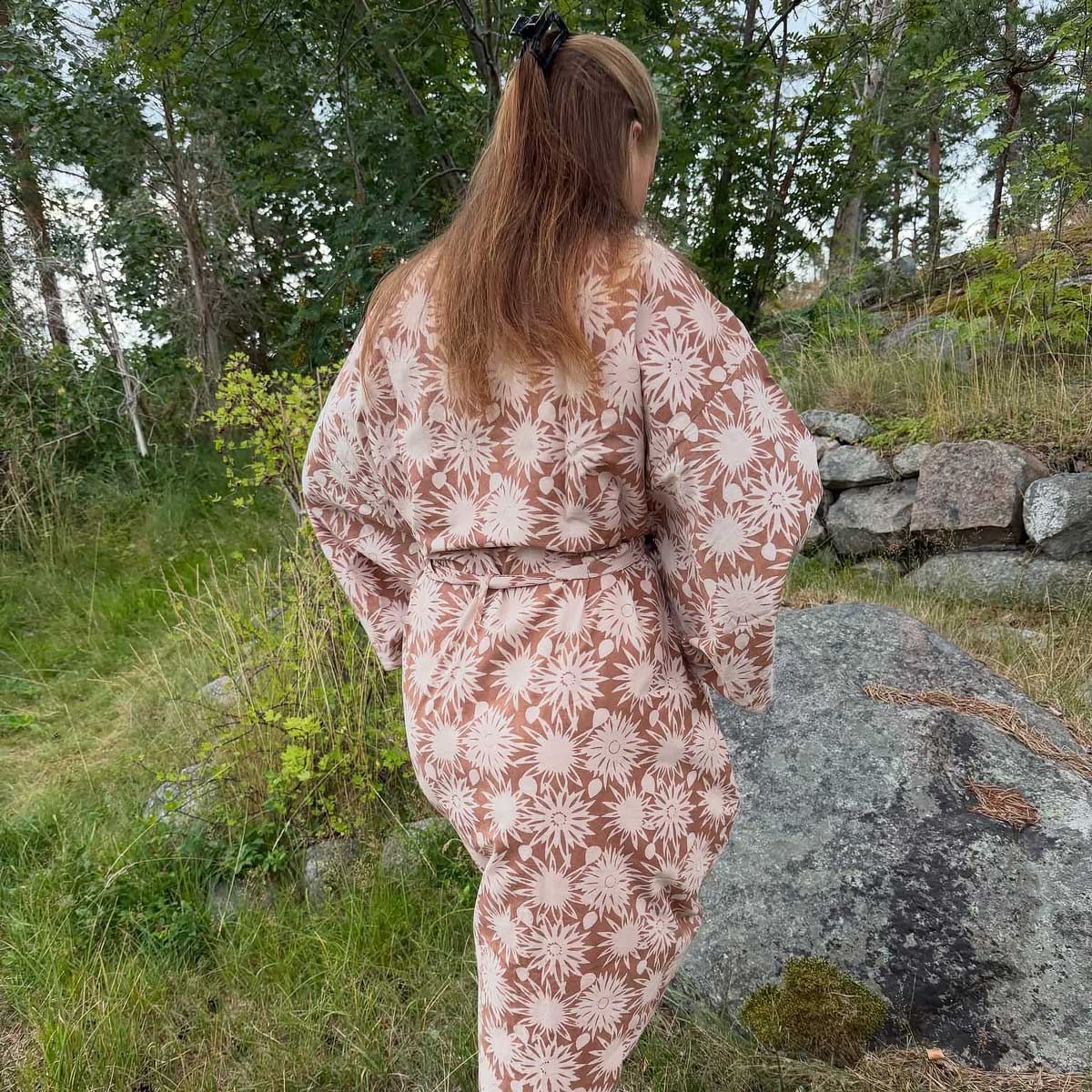 DANDELION Kimono, brun/natur