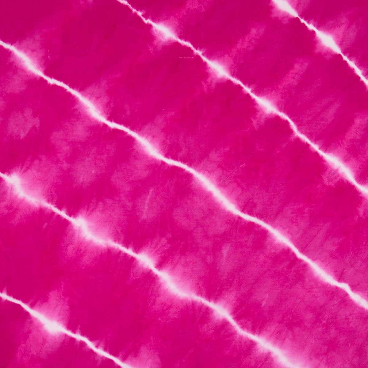 DIAGONAL BATIK Metervara, cerise/vit