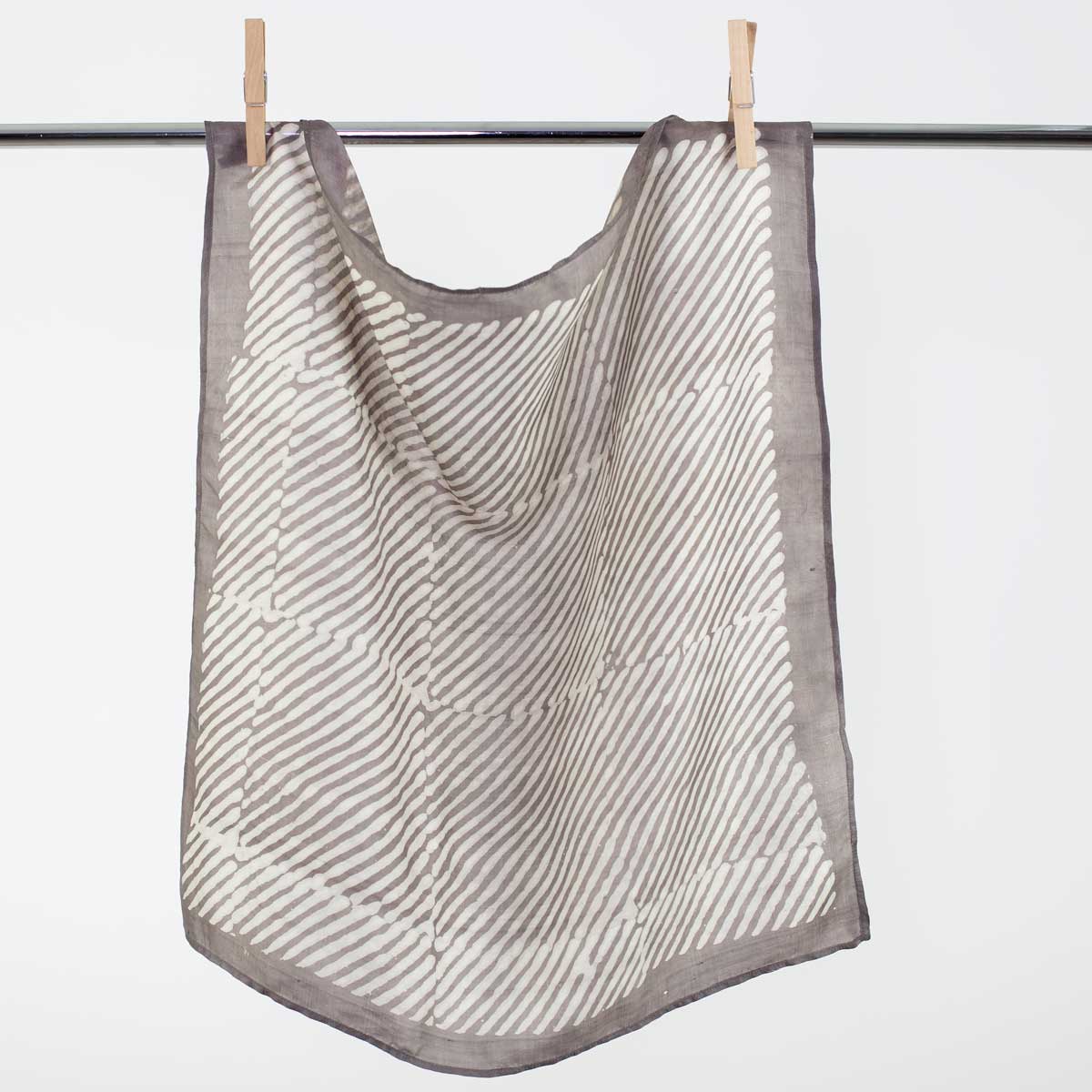 DIAGONAL Siden scarf, grå