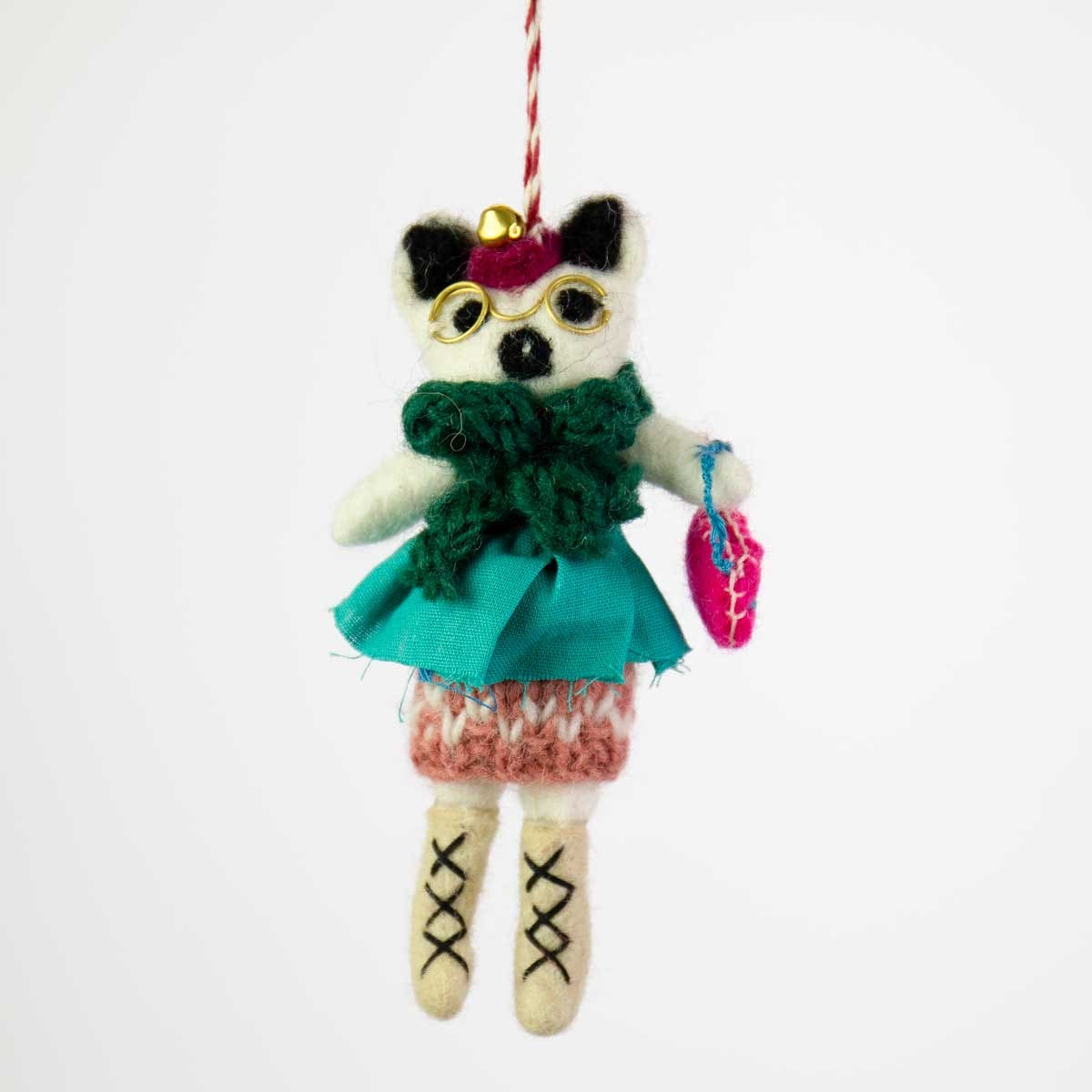 DOG WITH MOONBOOTS, Christmas ornament