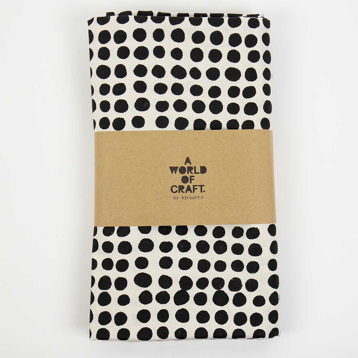 DOTS Duk 140x260, vit/svart