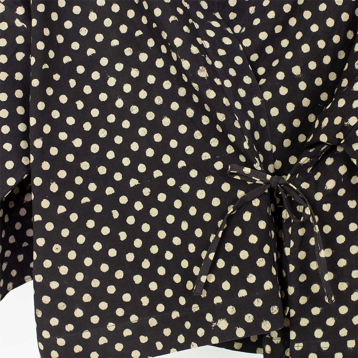 DOTS Kimono short dark brown/white