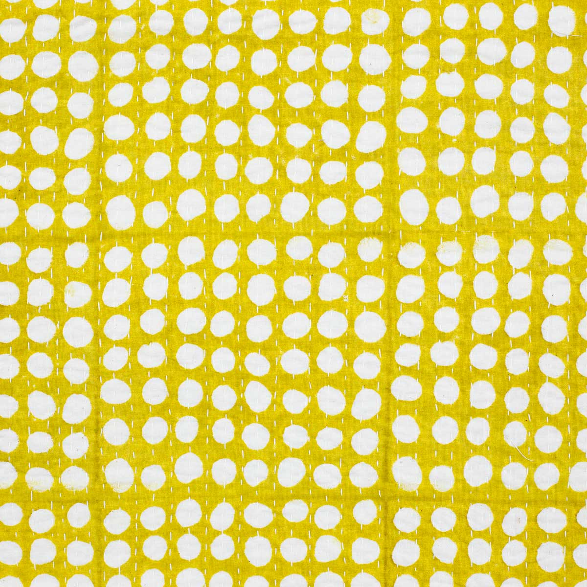 DOTS Överkast 250x270, gul/offwhite